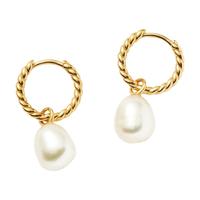 【毛晓彤同款】Missoma珍珠扭结小水滴耳环轻奢气质耳饰新年