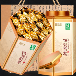 贡苑茶叶 清香型特级铁观音兰花香礼盒装256g福建原产