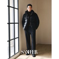 【高奢极简】肩部拼意大利VBC羊毛面料 白鹅绒羽绒服外套 DAD328