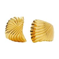 【金晨同款】Missoma赫拉女神系列新浪潮水波纹大号轻奢耳钉