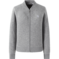 Navigare意大利小帆船女装短外套秋冬季圈圈纯羊毛夹克宽松小个子休闲女装 冰河灰 L