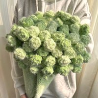 如意鸟轻岚秋冬手工混纺毛线钩织渐变梦幻玫瑰花束毯材料包 明前龙井+绿野仙踪（5+1团钩1.2m左右）