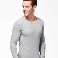 移动端、京东百亿补贴：南极人 秋衣秋裤男女士纯棉薄款套装纯棉圆领基础保暖打底棉毛衫裤 麻灰 XL（175/100）