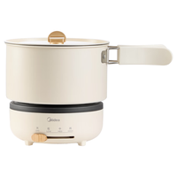 美的 Midea电煮锅 可折叠便携式1.7L小电锅分体旅行出行宿舍泡面锅电火锅电热锅家用多用途锅MC-XZC16X01