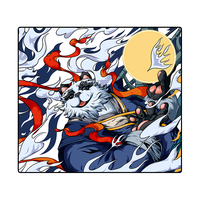 灵蛇 LINGSHE）鼠标垫 450*400*5超大电脑桌垫  5毫米精密锁边游戏电竞鼠标垫 G-17 宗圣