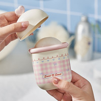 居家家 双层带盖沥水肥皂盒 可爱旅行香皂盒 学生棉花棒收纳盒 塑料