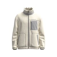 WOLSEY仿羊羔绒抓绒衣加绒加厚保暖户外运动休闲登山外套秋冬男女 香槟白色 L 175