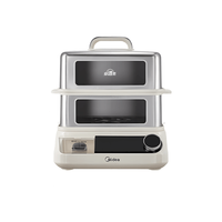 美的（Midea）电蒸锅不锈钢16.5L双层大容量多功能锅活水鲜蒸外置加水家用蒸锅多用途锅不锈钢蒸锅 可视天窗+20秒出蒸汽+302352KS16.5L