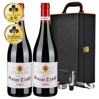 圣汀格法国红酒原瓶葡萄酒aoc干红葡萄酒整箱14.5度旧世界红酒 双瓶装配礼盒750ml*2瓶