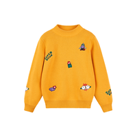 MQD 马骑顿 儿童休闲保暖高领针织款 桔黄