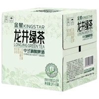 金星中式精酿啤酒（龙井绿茶）1L*6罐整箱装 罐装精酿 清爽 龙井绿茶 1L 6罐