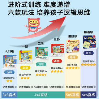Pinwheel数独游戏桌游数独玩具磁力数独棋儿童早教玩具男孩女孩礼物3-5-8岁 数独四款组合套装【便携装3-8岁】