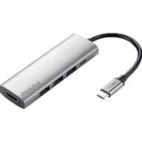 联想ThinkPad Type-C扩展坞 USB3.0分线器 USB-C转HDMI转接头 PD快充转换器 苹果华为笔记本拓展坞 LC06-T