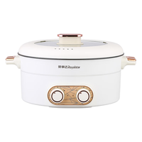 Royalstar 荣事达 鸳鸯电火锅家用大容量电煮锅电炒锅电热锅独立双控涮煮多功能一体火锅锅 米白色5L