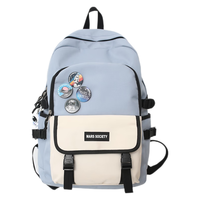 KUELLSEN 酷森 书包男背包双肩包女韩版初中高中大大容量防泼水笔记本电脑 蓝色大号