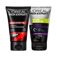 巴黎欧莱雅 控油系列 控油清痘 男士洗面奶套装  50ml+50ml