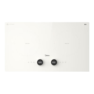 美的 智能触控滑控 电磁炉双灶  白色