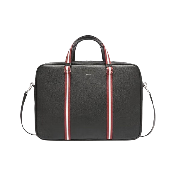 BALLY/巴利 24春夏 男士黑色皮革公文包 6306390 黑色 均码