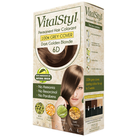  Vitalstyl/维彤 无氨植物 染发剂  6D深金棕色 155ml