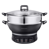 荣事达（Royalstar）电炒锅电蒸锅电煮锅山东锅家用铸铁炖蒸煮不粘锅一体多功能蒸笼蒸包子RDQJ3-32单笼家电