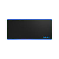 飞利浦(PHILIPS)电竞游戏专业鼠标垫超大加厚锁边细面防滑键盘垫笔记本台式机办公家用简约桌垫 全黑色(700*300*3MM)