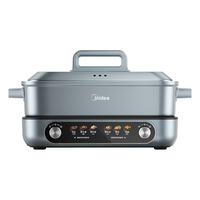 美的 Midea电火锅分体式家用8L速沸鸳鸯双控锅电煮锅电热锅料理锅电炒锅电蒸锅多功能锅DHS352899