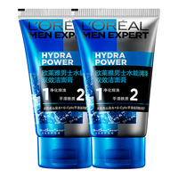 L'OREAL PARIS 巴黎欧莱雅 男士水能润泽双效洁面膏 100ml*2