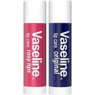  Vaseline/凡士林 修护保湿 润唇膏  原味+玫瑰 3.5g