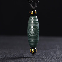 晶之雪和田玉天珠吊坠青玉男士女士玉坠玉石玉挂件玉器玉佩 款1