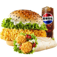 华莱士 香辣鸡腿堡+辣味鸡肉卷+中可乐