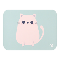 镭拓 S1 皮革防水鼠标垫小号 可爱 桌垫笔记本电脑办公垫 小猫