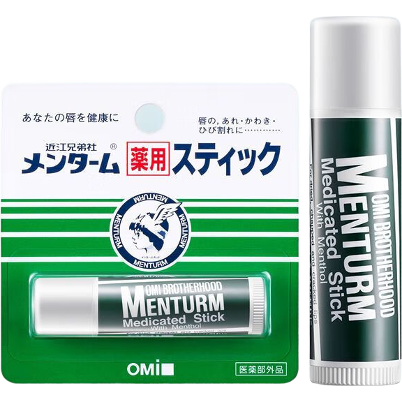 MENTURM 近江兄弟 日本COSME大赏OMI近江兄弟天然植物润唇膏滋润保湿裸无色女男士4g