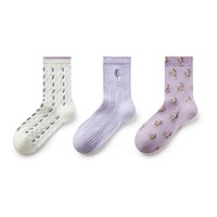 【日系卡通】有棵树袜子夏季女士中筒袜可爱少女花边碎花棉袜 均码