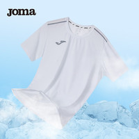 Joma 速干t恤男短袖夏季新款薄款男士休闲透气圆领上衣运动服饰男装 白色 S