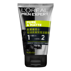 巴黎欧莱雅 男士炭爽双效洁面膏100ml