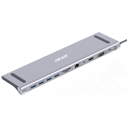 宏碁 Typec扩展坞11合1转HDMI/VGA/USB分线器PD充电器/读卡/3.5音频网口转接头笔记本电脑拓展坞