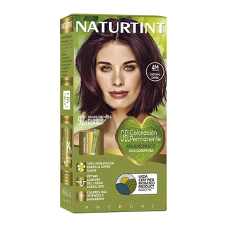 NATURTINT发彩符号纯植物染发膏无刺激不伤头皮盖白发4M桃红栗色