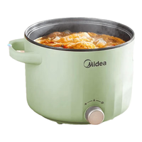 Midea 美的 电煮锅 电炒锅 电蒸锅家用多用途锅 宿舍小火锅 小电锅 小容量电热一体锅 电炖锅 泡面锅 XZE2056 不带蒸笼 2.6L