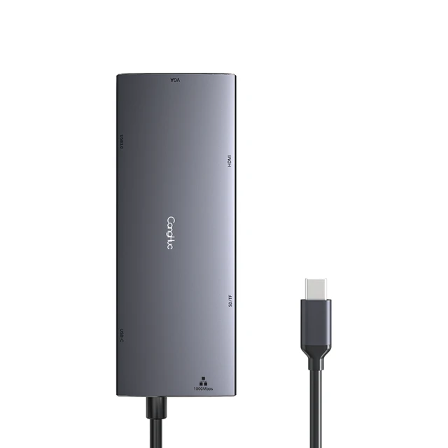 CangHua 仓华 Type-C扩展坞USB-C转HDMI/VGA线网口PD接头通用苹果MacBook华为笔记本电脑转换器4K拓展坞分线器bp37