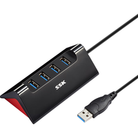 SSK 飚王 SHU835 USB3.0 扩展坞 四合一 1.5m 黑色