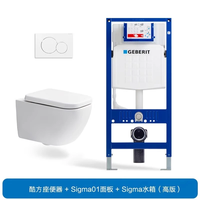 吉博力 酷方 Sigma高01白 壁挂式马桶 200KG及以上 军绿色