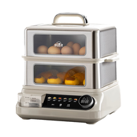 美的（Midea）穿透蒸电蒸锅16.5L双层大容量多功能锅 活水鲜蒸全景可视家用蒸锅多用途锅外置加水ZGC302352KS