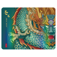 huomao 火矛 苍龙游戏鼠标垫玻璃镀膜涂层中国风纤薄无包边大号桌垫职业电竞M-中号
