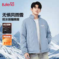 班尼路（Baleno）潮流男士冬季棉服三防笑脸夹克加绒厚款防水防风防寒保暖棉袄男款