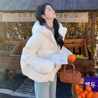 白色短款羽绒服女2025冬女士冬季女款巨好看的超火冬装厚外套 XS