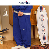 nautica white sail【明星同款】白帆×POPBOY系列纯棉日系宽松中性运动卫裤PBKW2496 宝蓝40P（224）