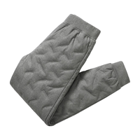 雪中飞男羽绒裤冬季潮流保暖休闲防寒束脚裤时尚轻薄纯色简约内穿加绒裤 灰色 L (175)