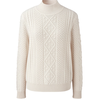 科蒙博卡2025秋冬新款半高领羊毛衫女装长袖套头针织衫加厚打底毛衣 奶油色