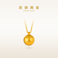老铺黄金 Laopu 老铺黄金 古法手工足金项链 六字真言金珠锁骨链 8.6g