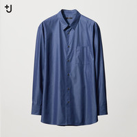 优衣库男装女装全棉衬衫/长袖衬衣487160 66 蓝色 4XL
